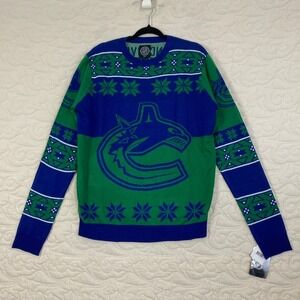 NHL Vancouver Canucks Sweater Mens Large Blue Green Orca Logo NWT